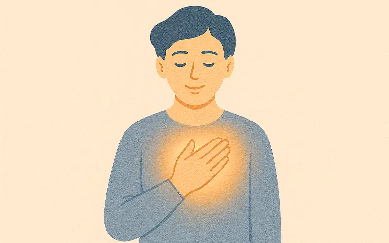 Hero Image: Soft flat illustration of healing heart